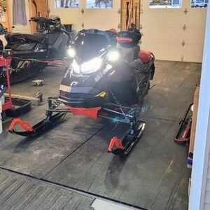 Ski-Doo Snowmobile with Red Accents